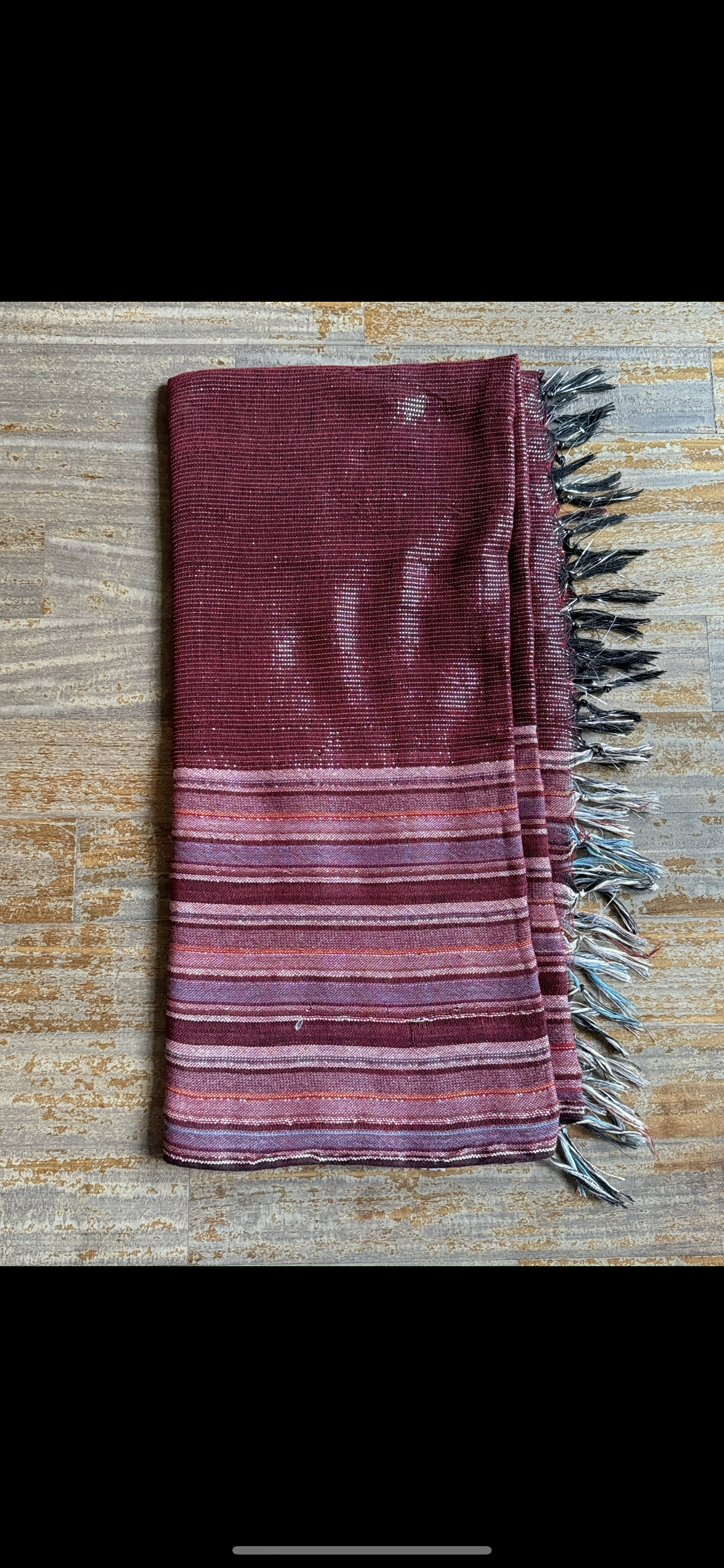 Pashmina scarf stole India burgundy