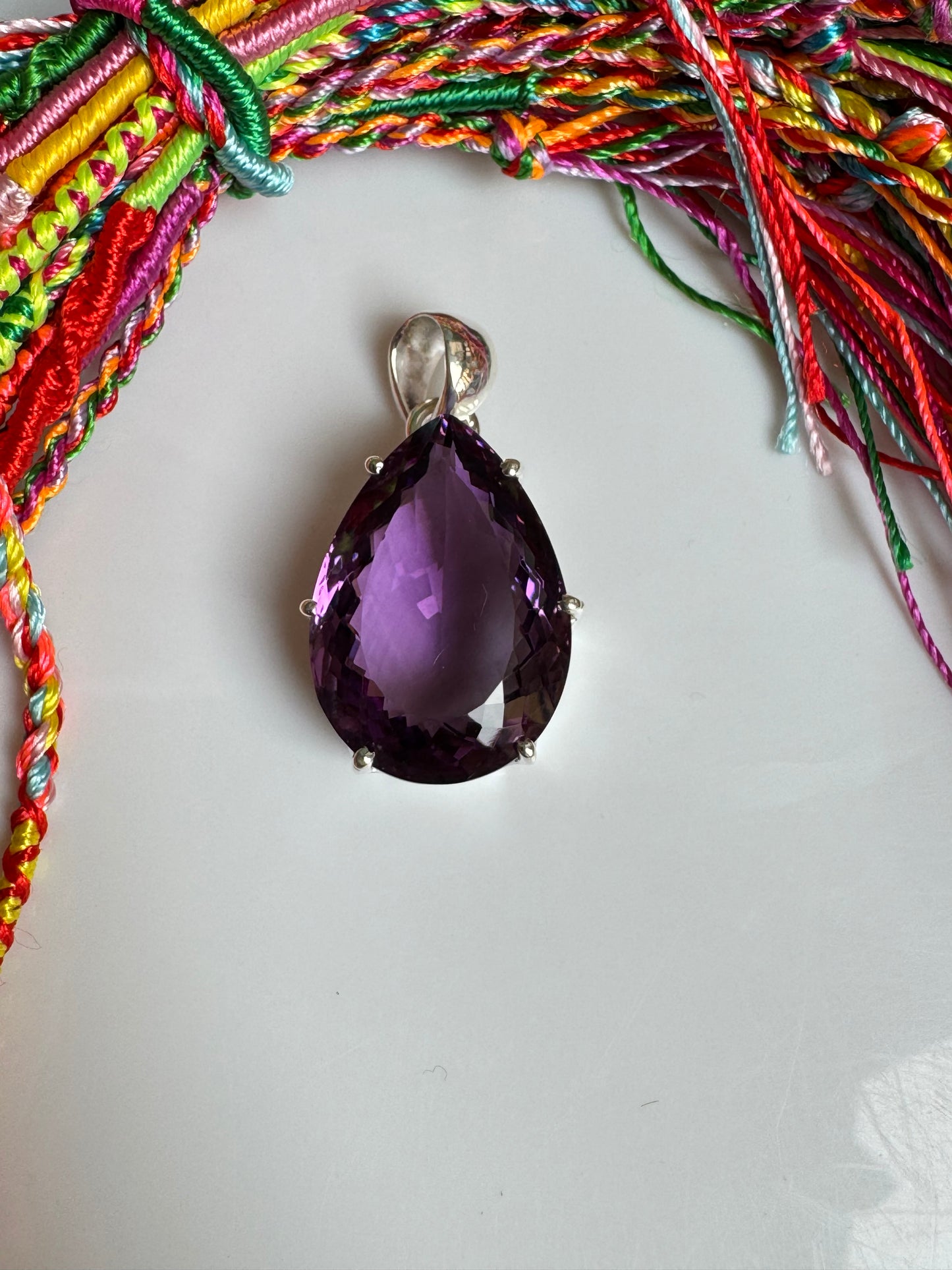 Amethyst 925 silver pendant