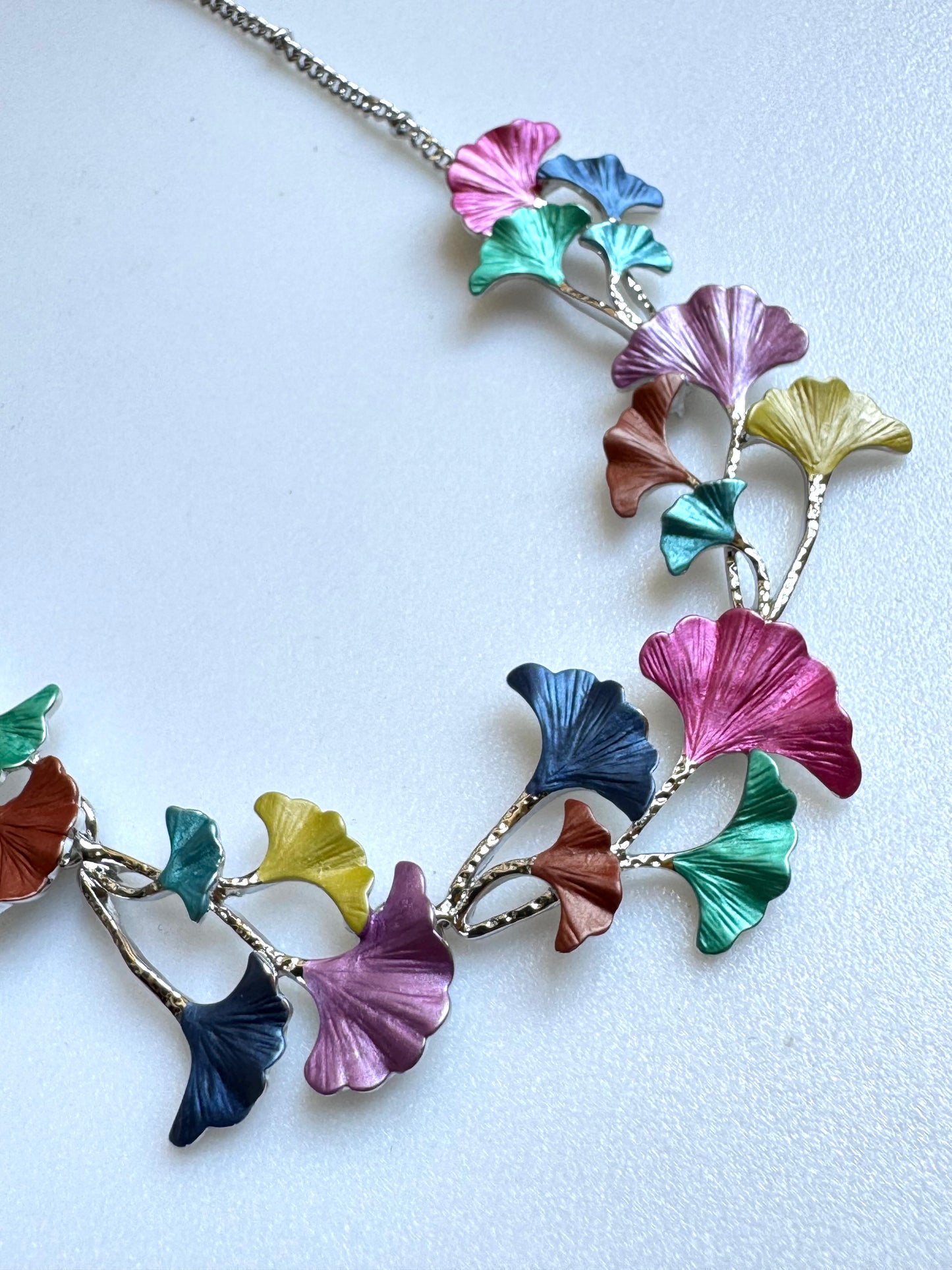 Multicolored Ginkgo Necklace 1662