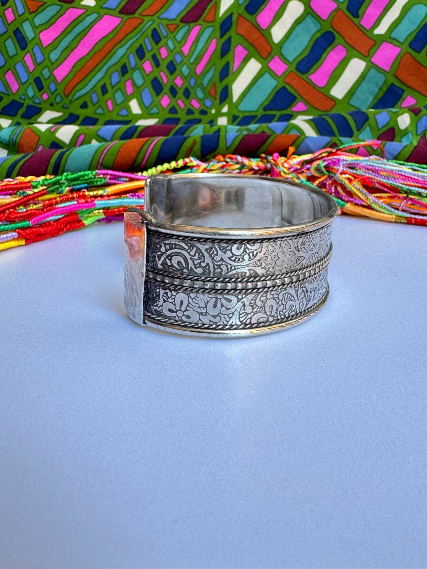 Silver bangle bracelet