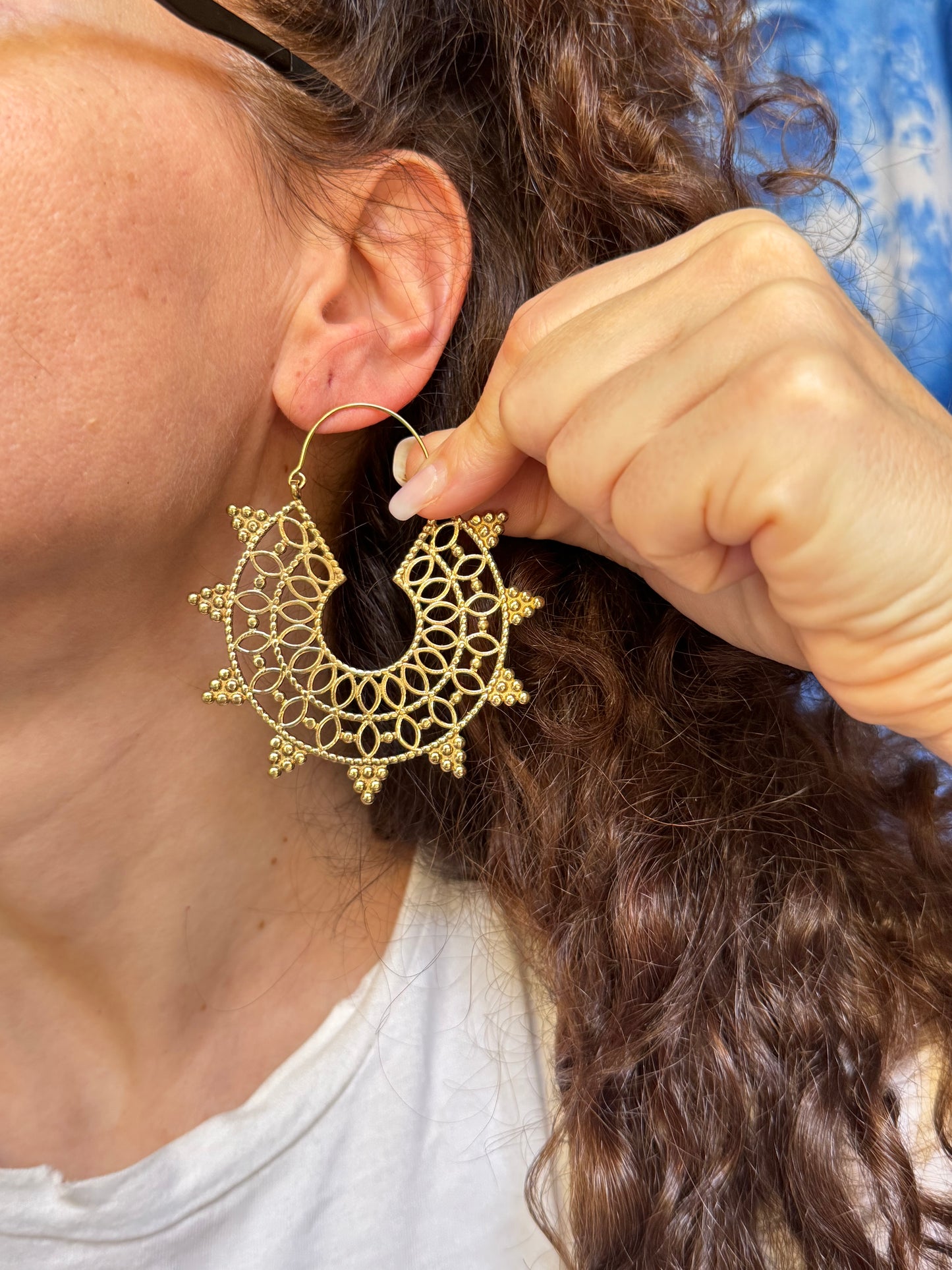 Orecchini boho dorati cerchi