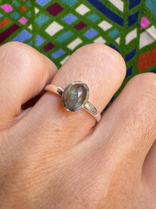 925 Silber Turmalin Ring Größe 14 - TA18