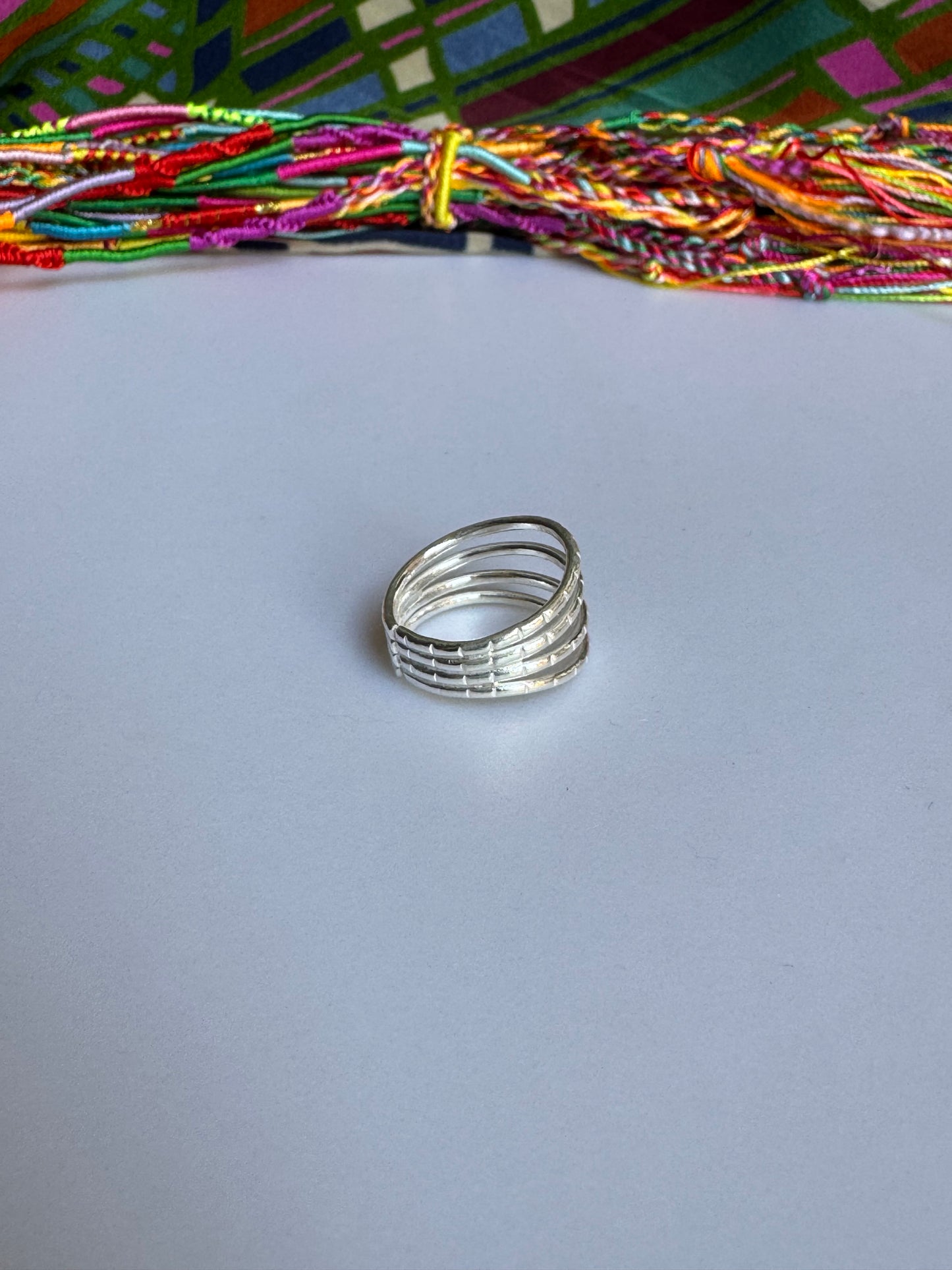 925er Silberring mit verstellbarem Ring, Größe 16/17 – Z72