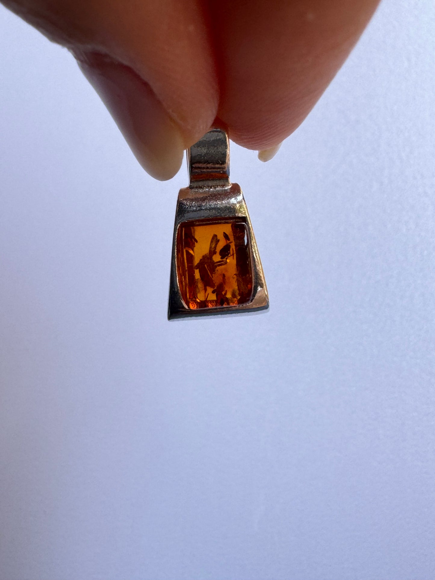 C15 amber 925 silver pendant