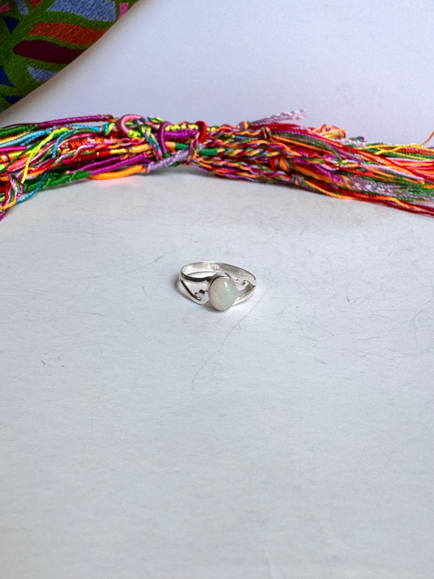 Anello argento 925 opale misura 16 6OP
