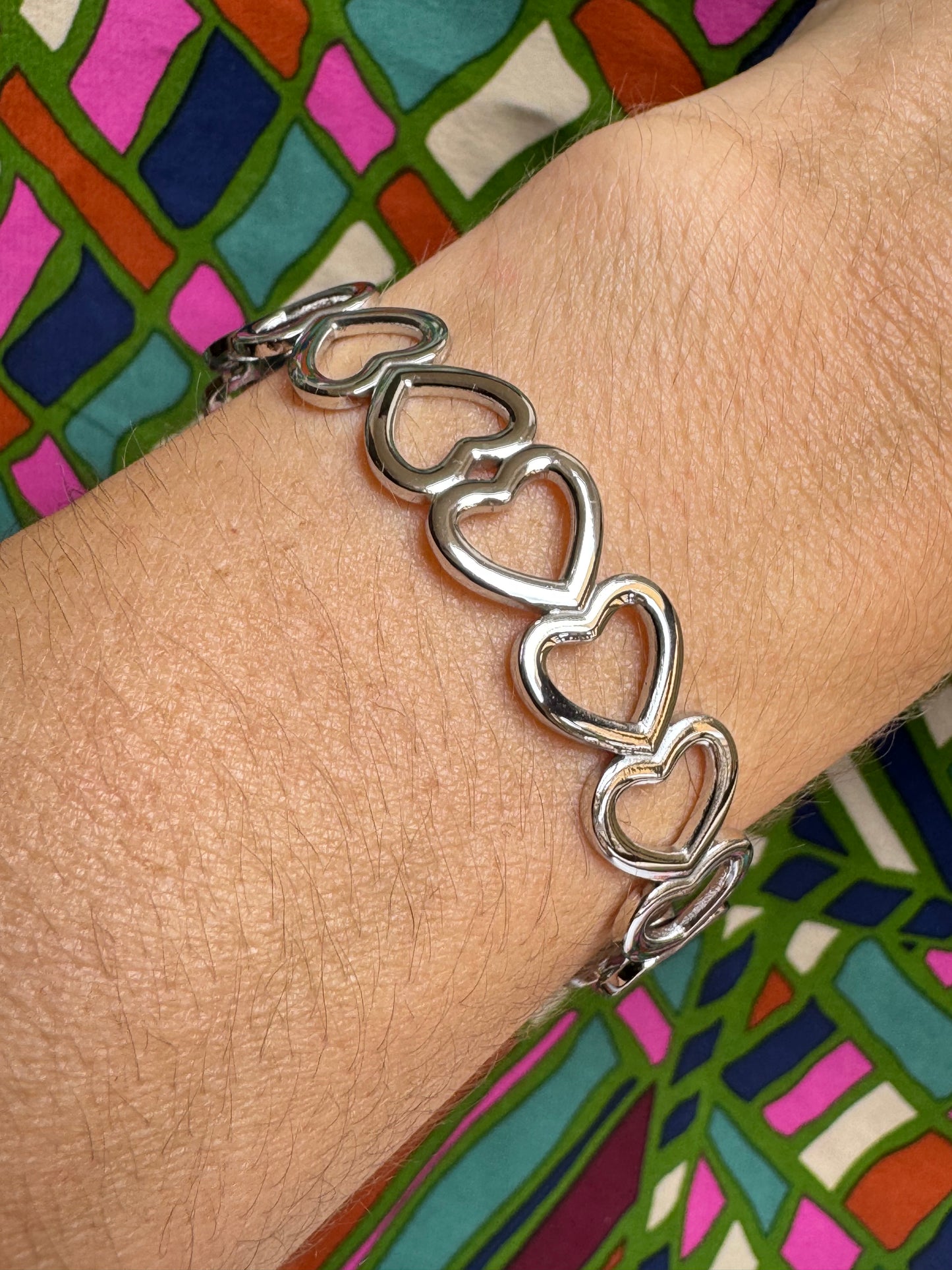 Steel bracelet hearts