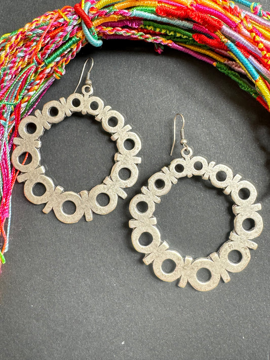 Zamak round circle earrings