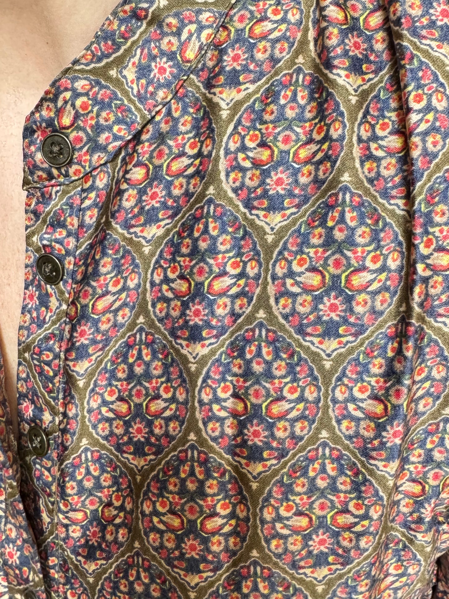 Patterned shirt dress size S