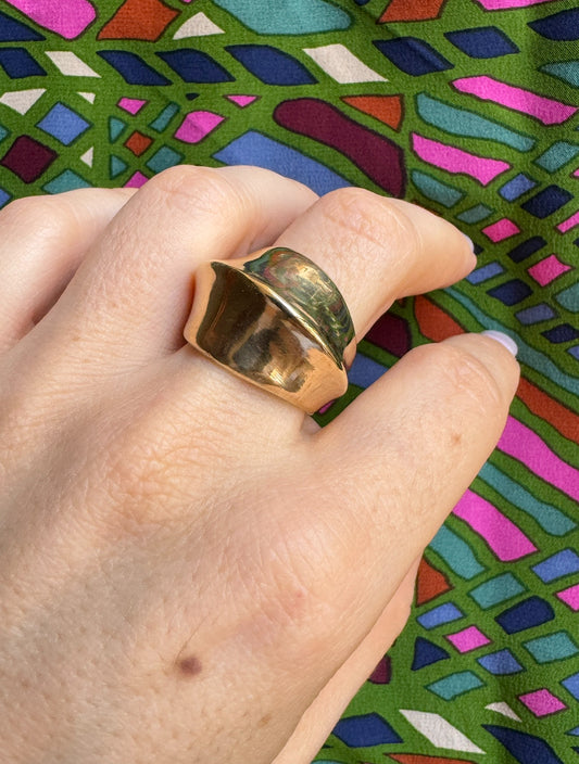 Golden boho ring