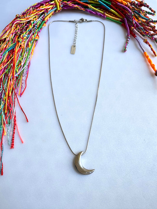 Collana acciaio luna