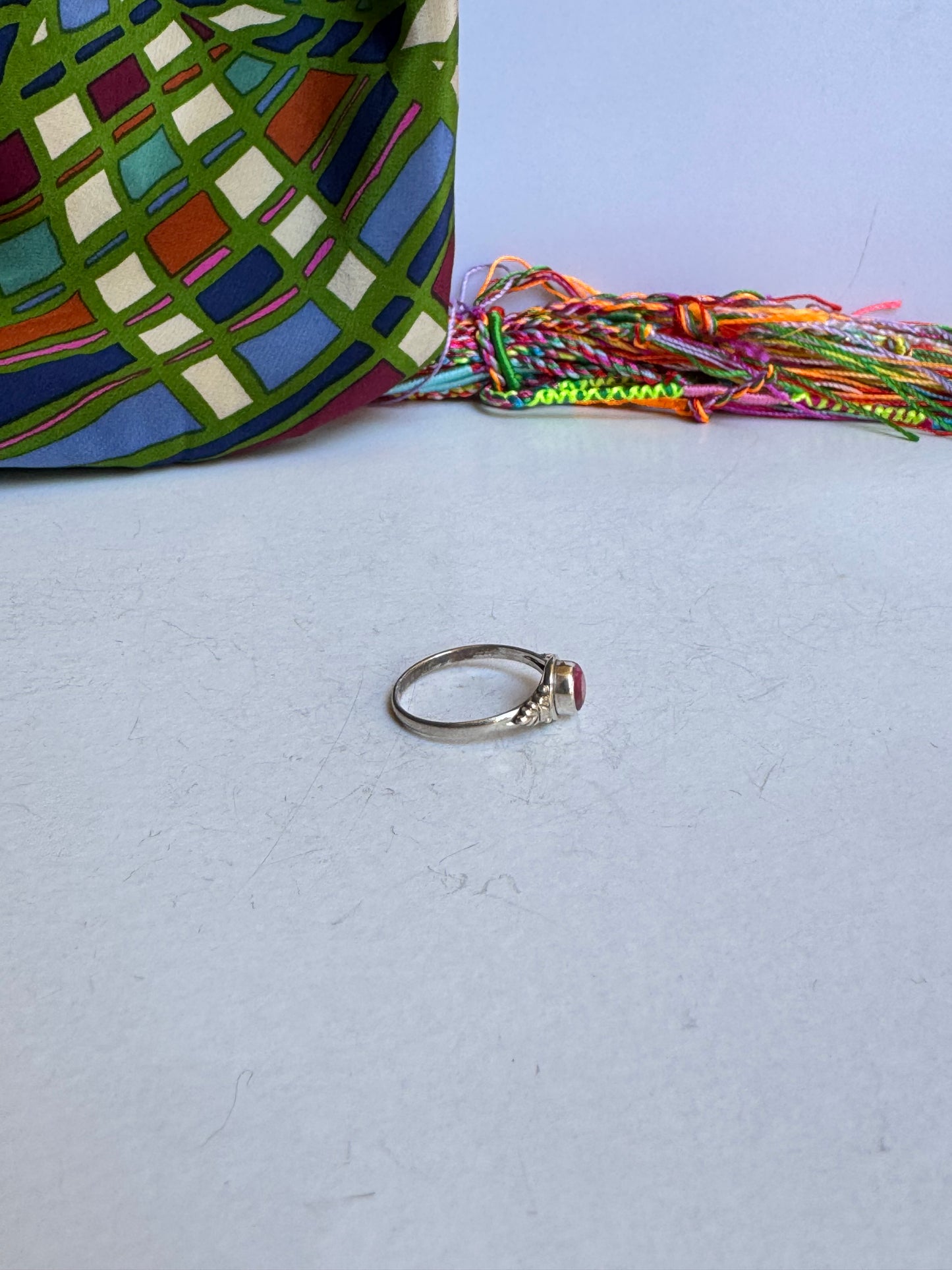 Anello argento 925 misura 20 radice di rubino RR3