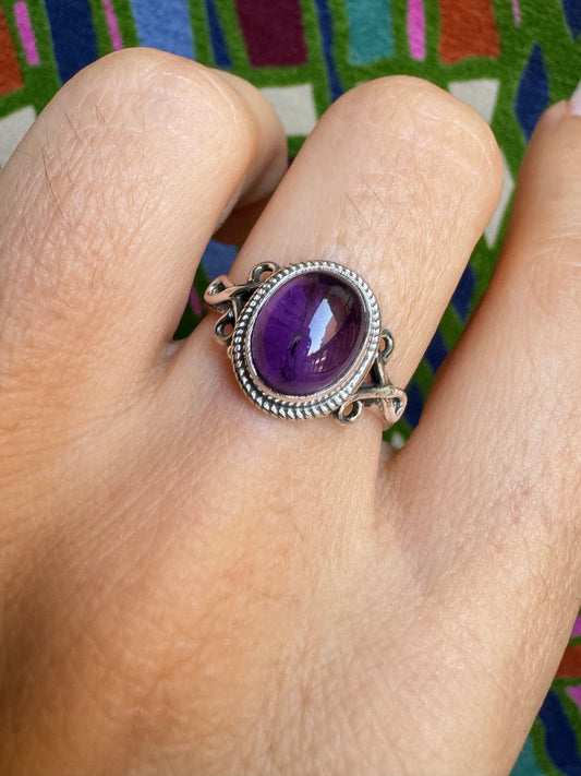 Amethyst Silver Ring T78