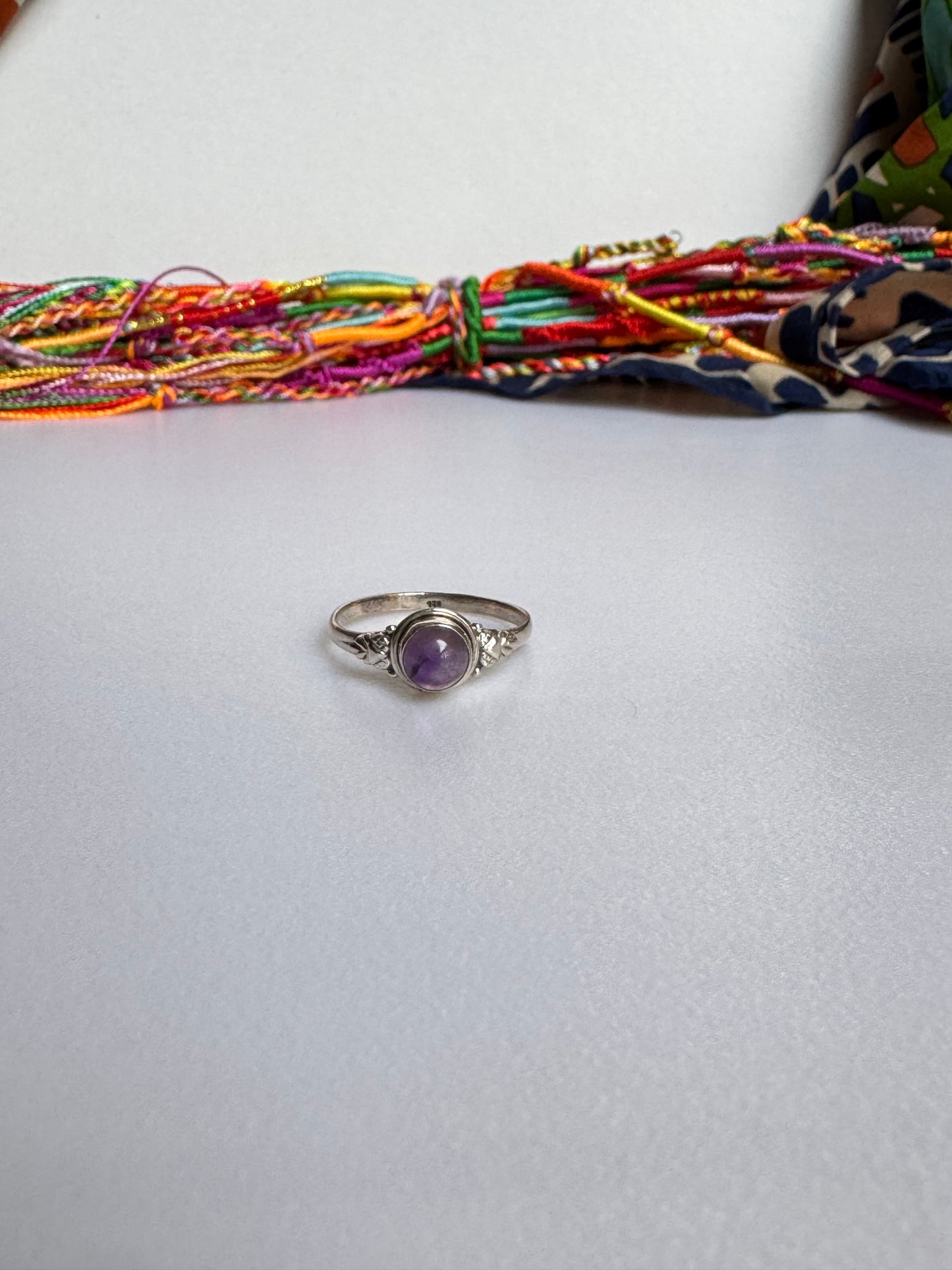 Anello argento 925 ametista misura 20 - 8AME