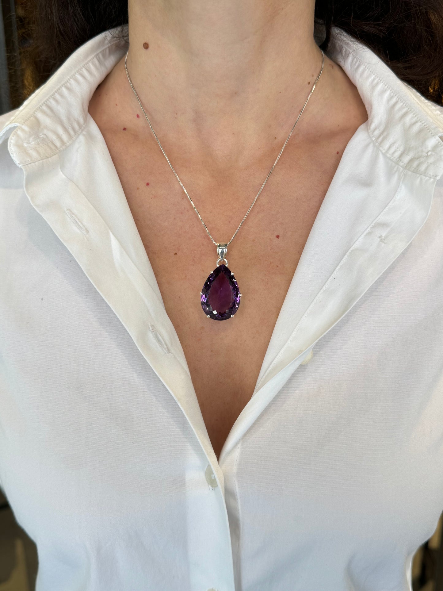 Amethyst 925 silver pendant