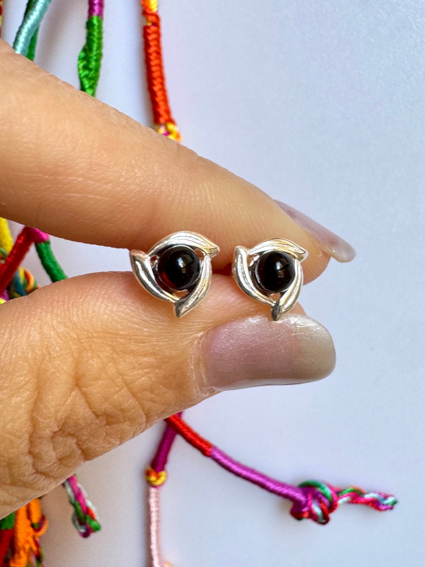 925 silver amber stud earrings 33AM