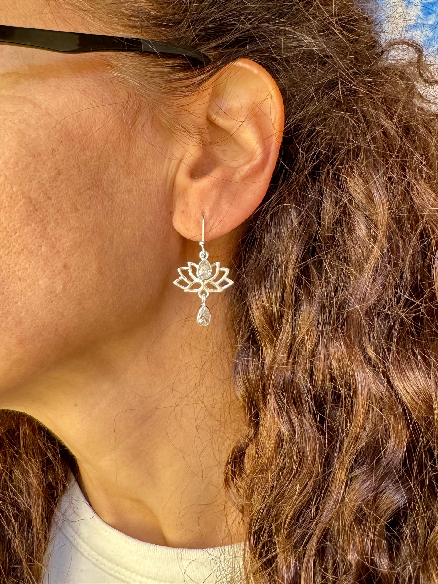 925 silver earrings with zircons D17