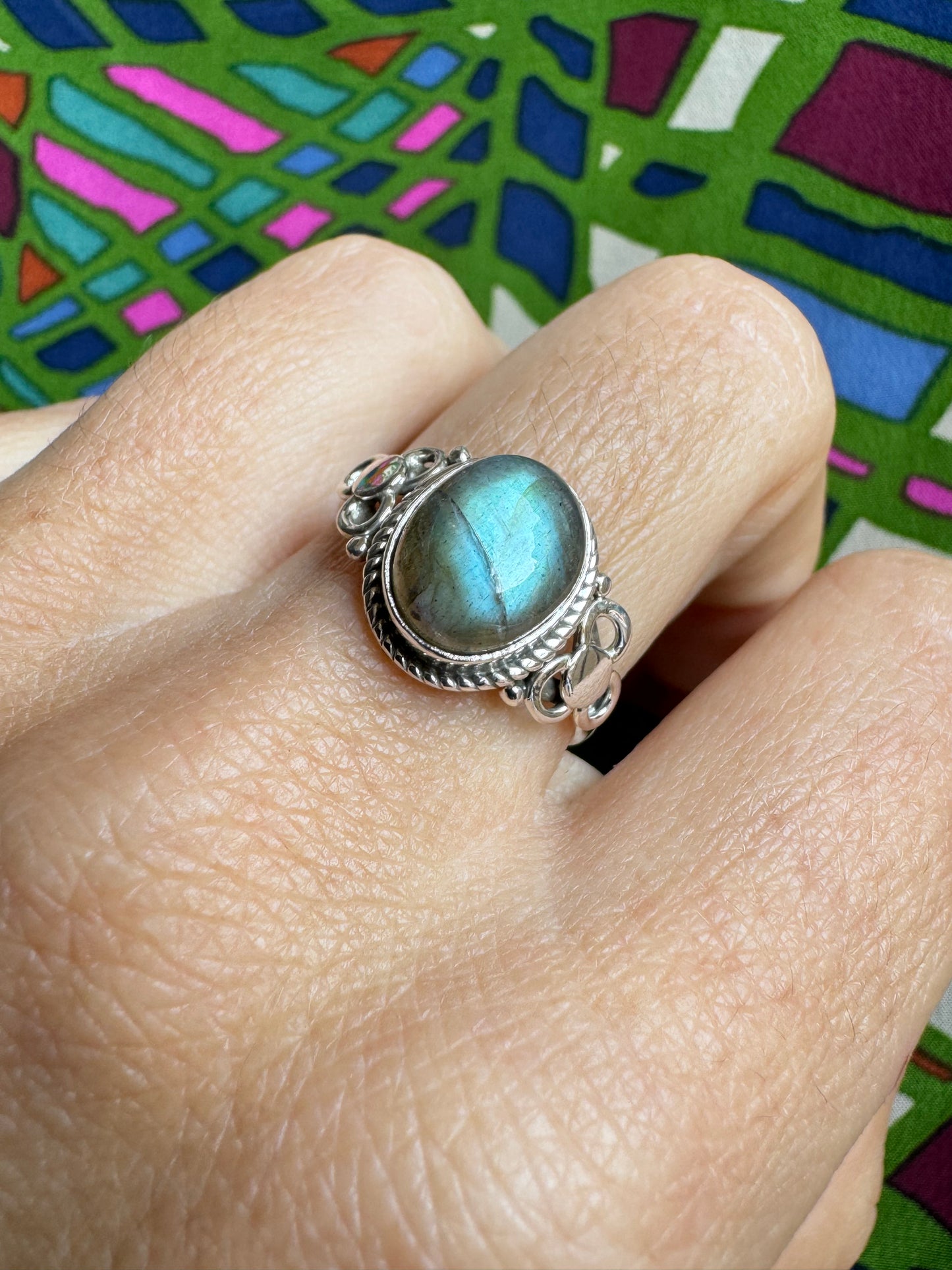 Labradorite Silver Ring Z30