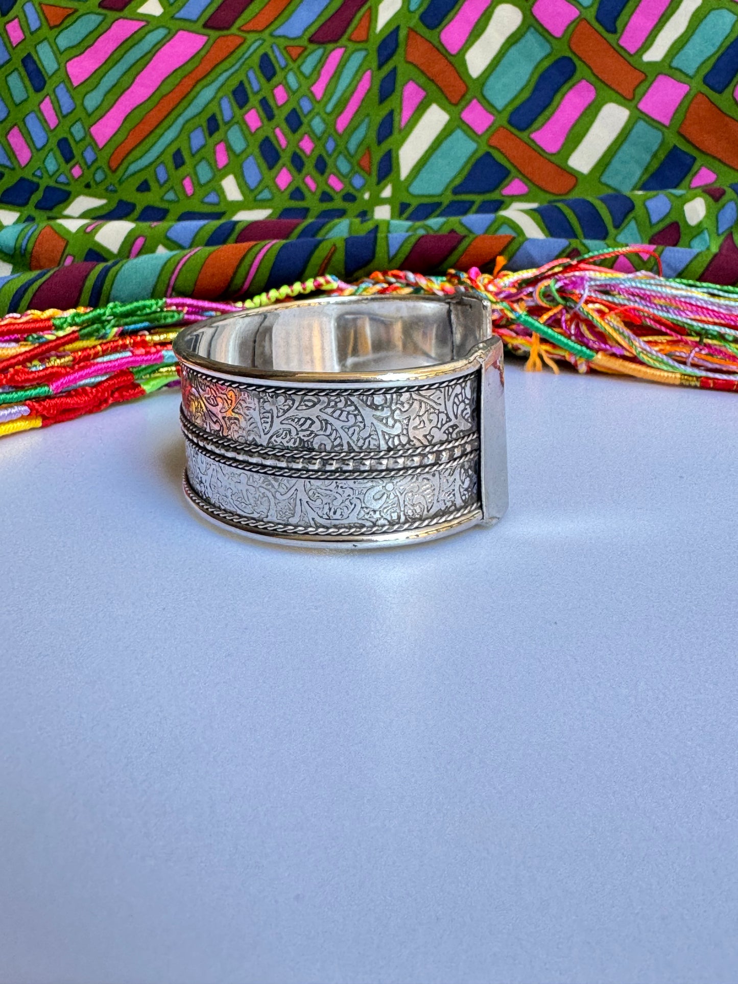 Silver bangle bracelet