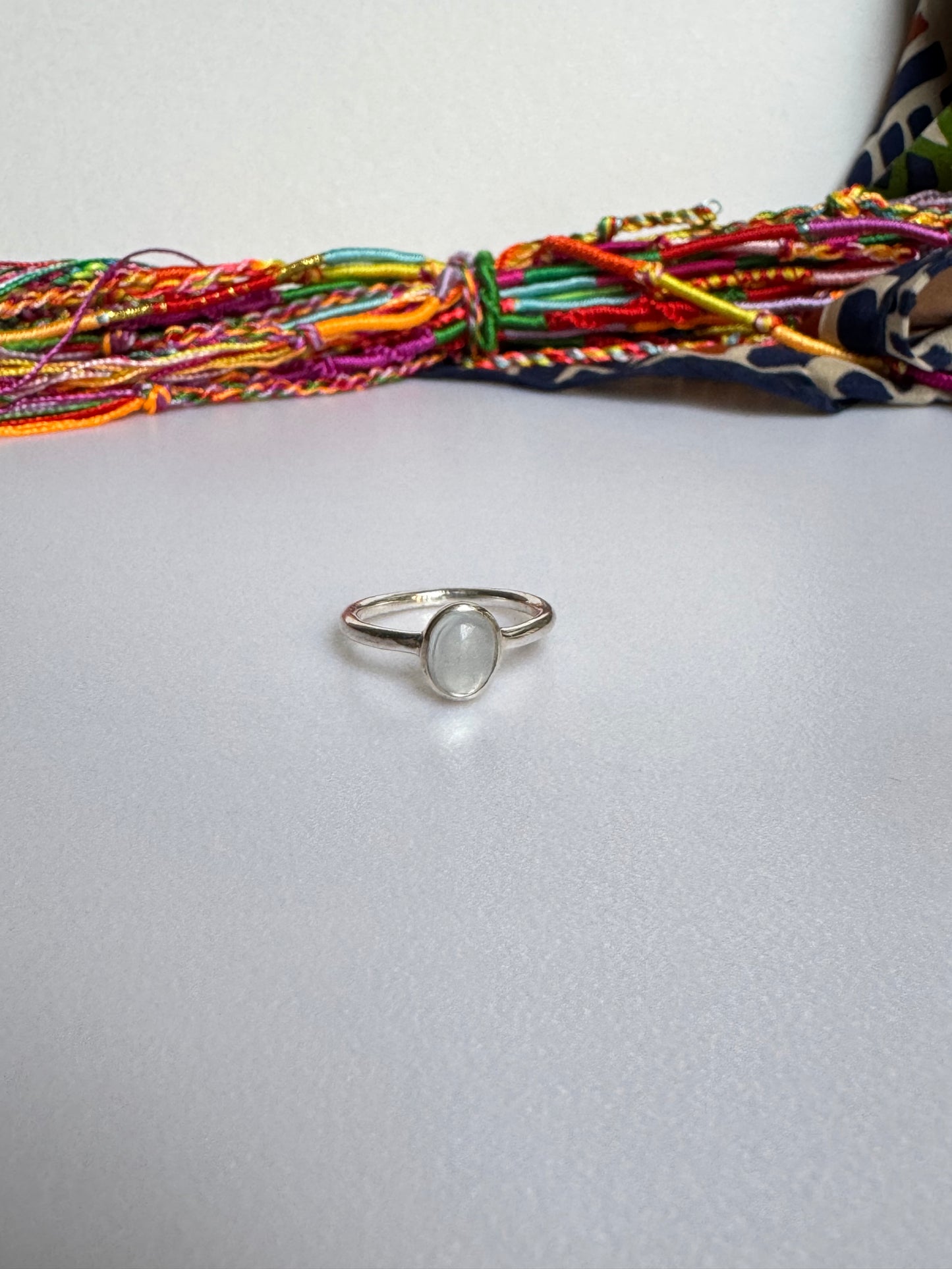 Anello argento 925 acquamarina misura 16 - 10AQ