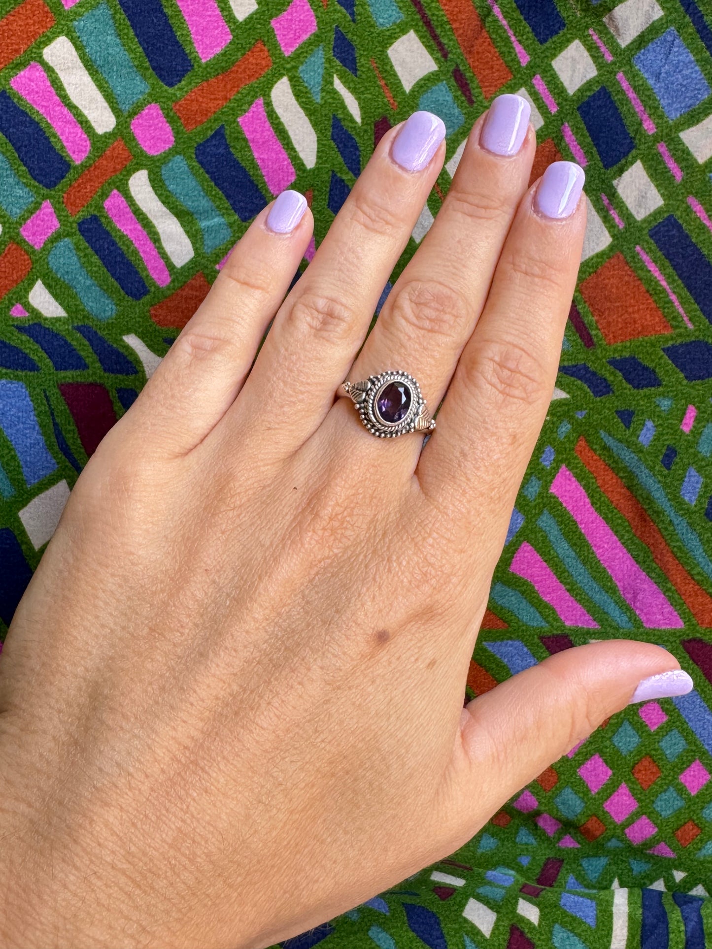 Amethyst-Silberring Größe 17 – X54
