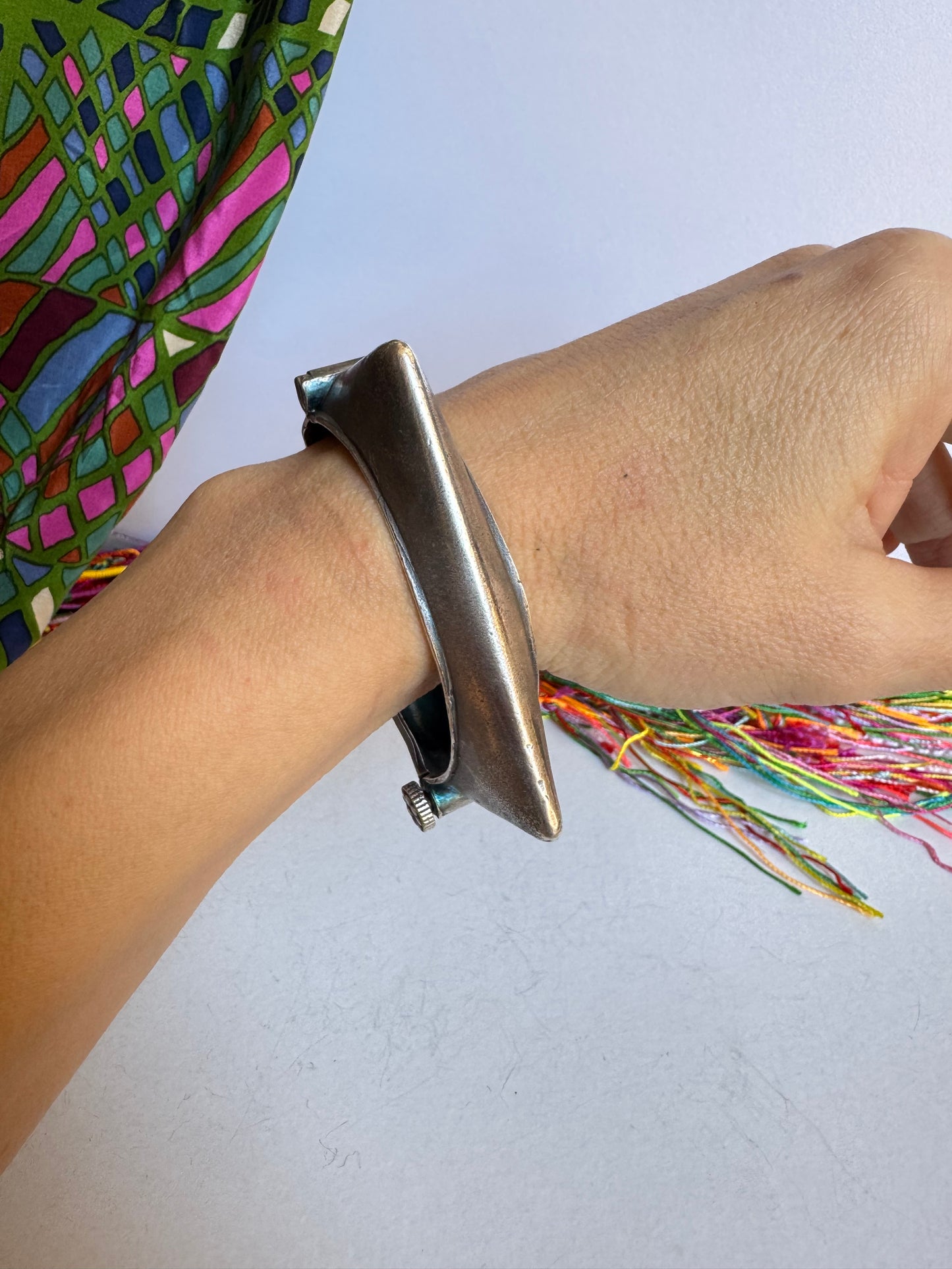 Bracciale bangle argentato