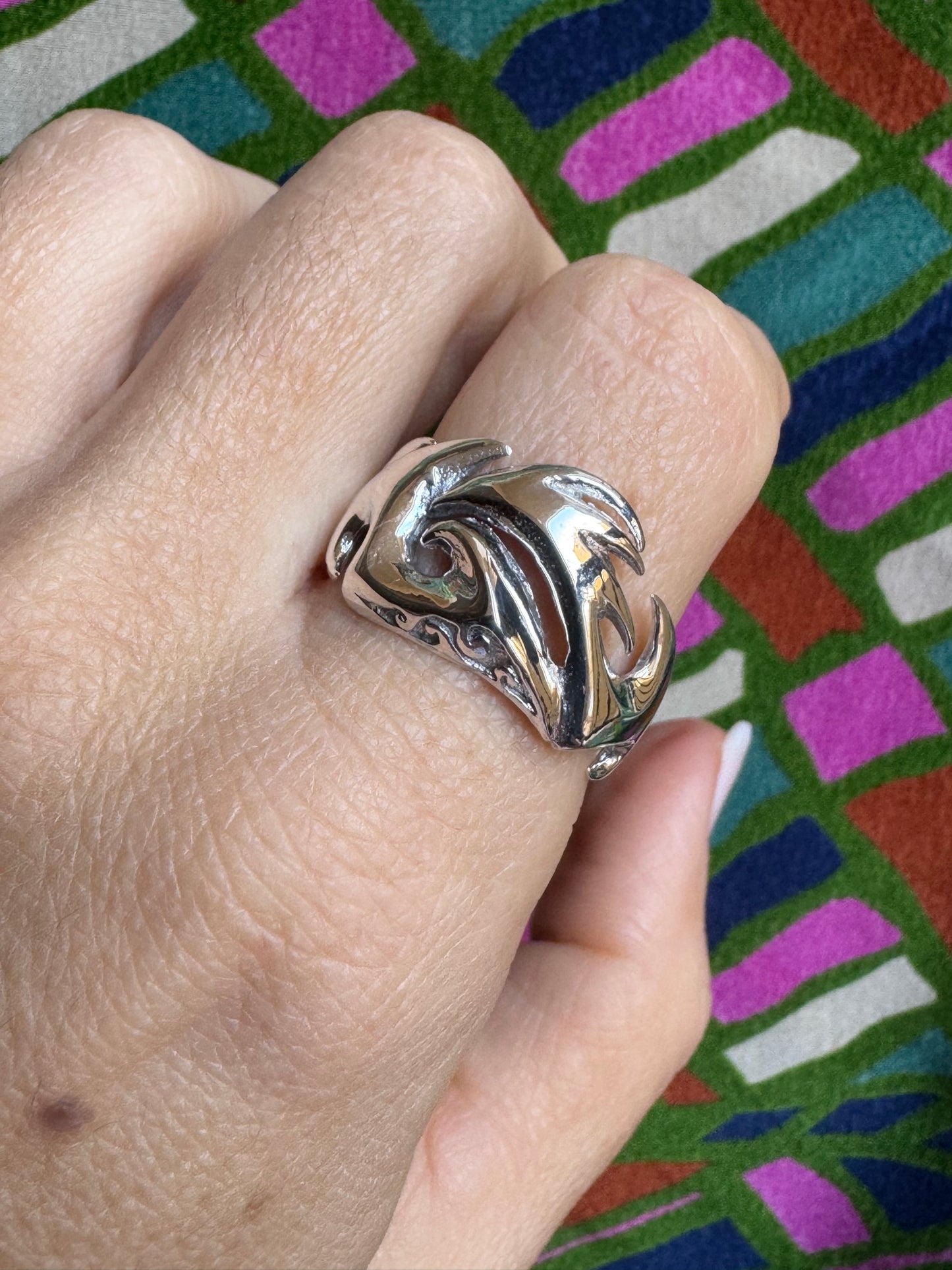 Ringschiene aus 925er Silber, Größe 24 – Z73