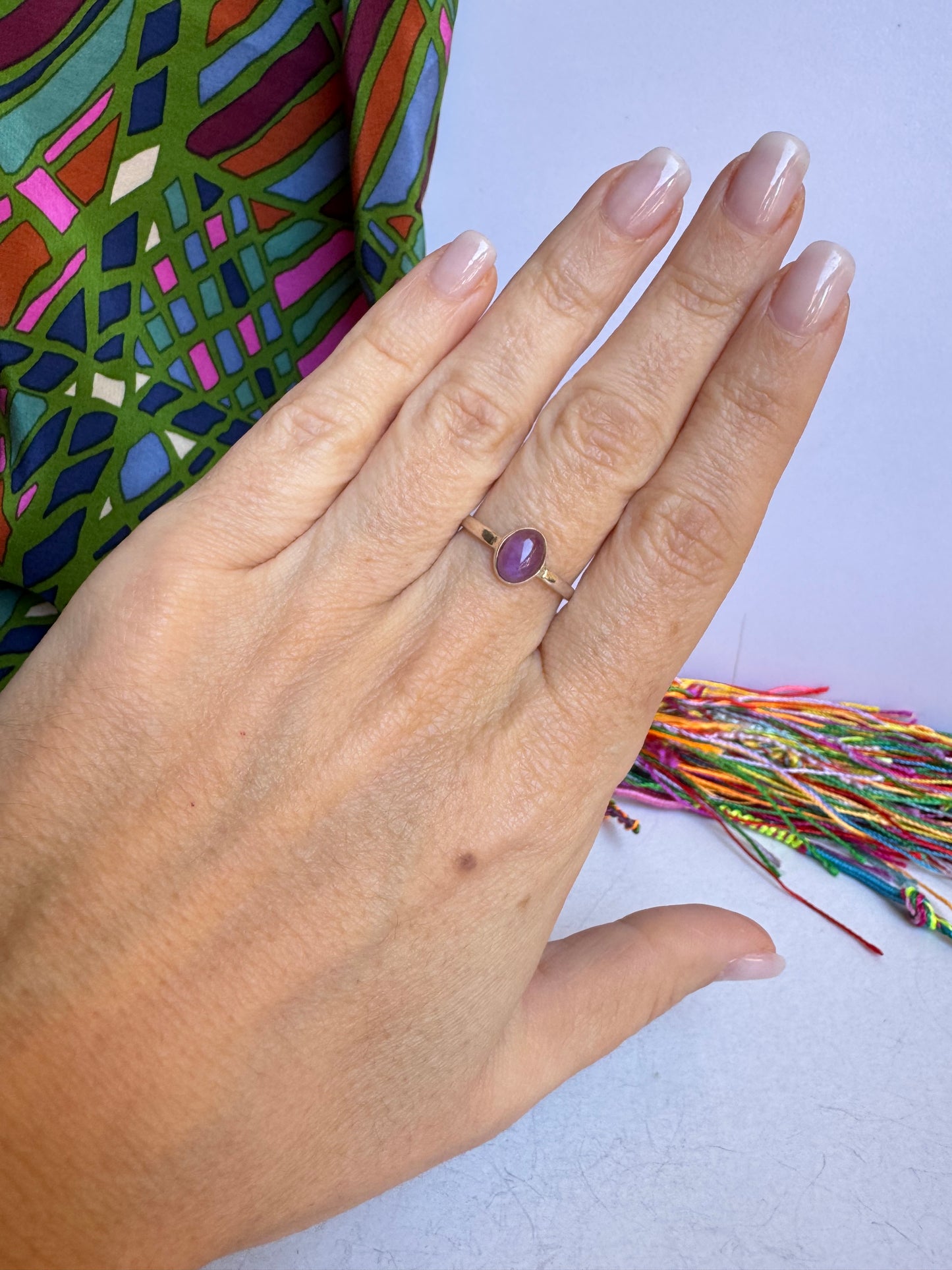 Anello argento 925 ametista misura 16 - 12WE