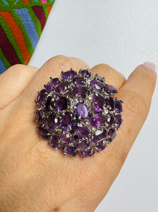 Anello argento 925 ametista misura 14 - 12AME