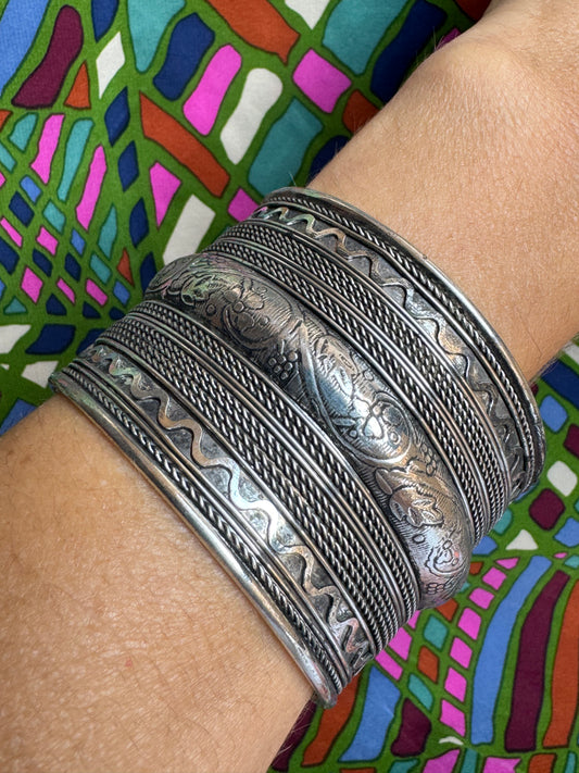 Bracciale bangle argentato