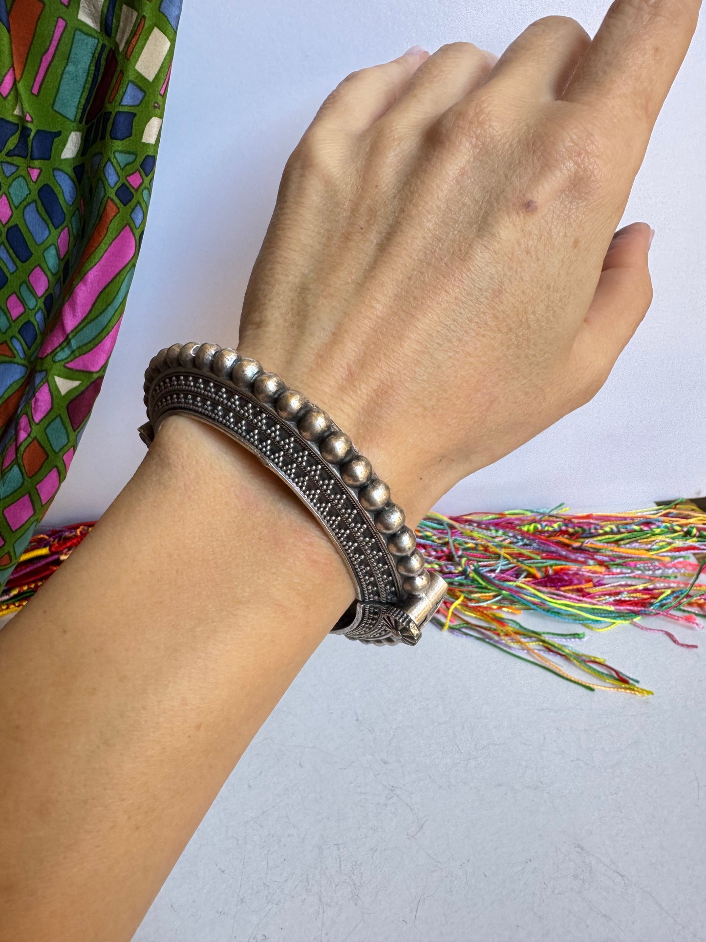 Bracciale bangle argentato
