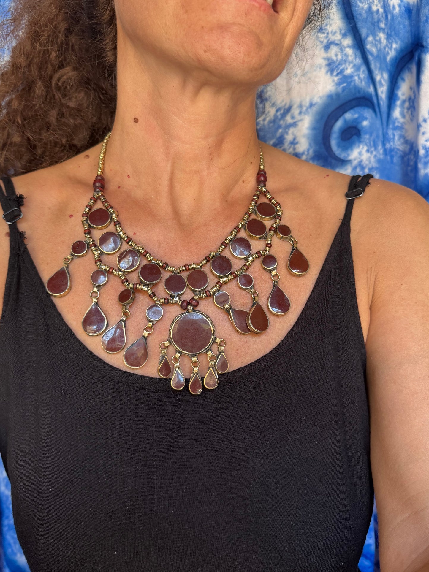 Collana vintage marrone