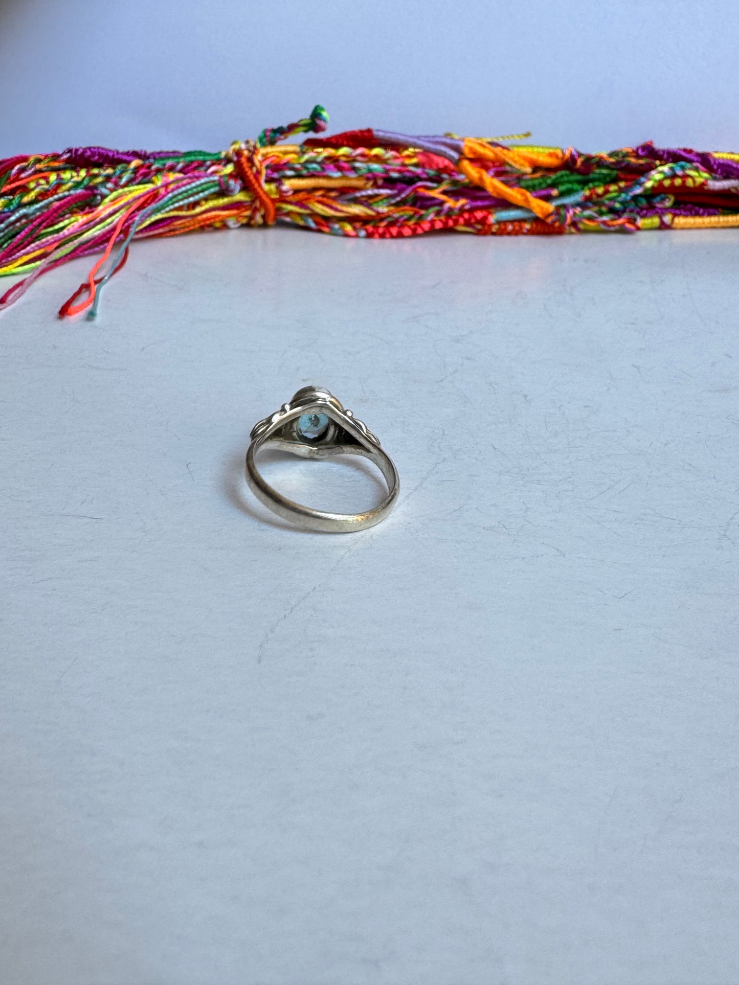 Anello argento 925 acquamarina misura 13 - 16UM