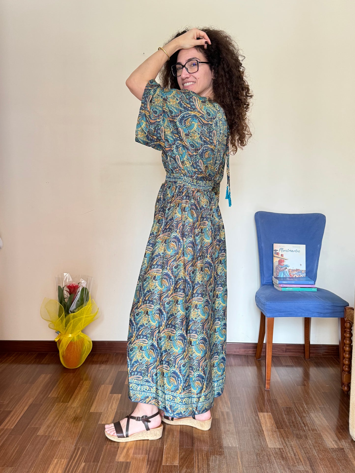 Long boho dress V21