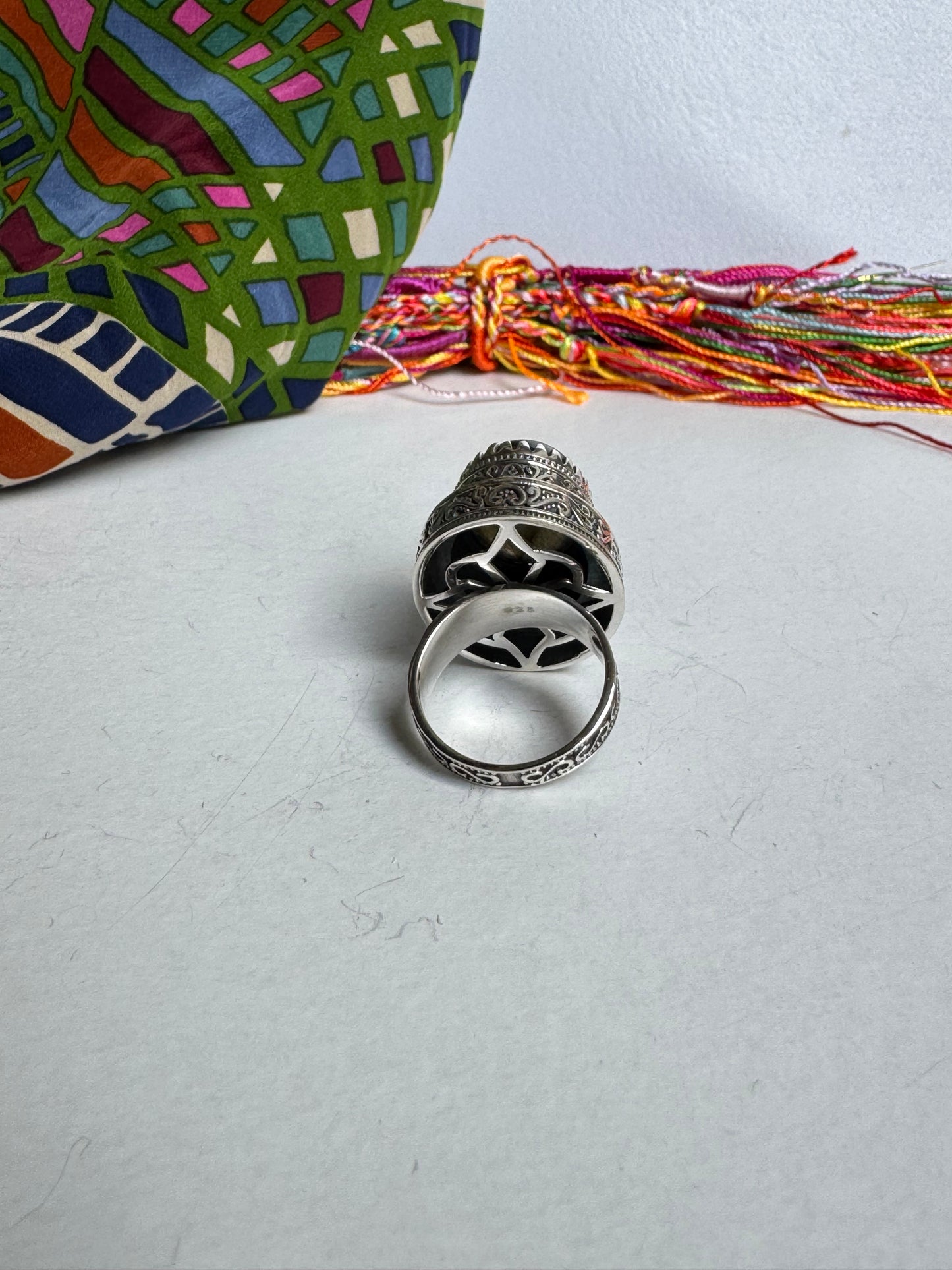 Silberring 925 Labradorit Größe 23 - 13K
