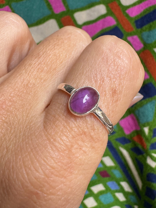 925 silver amethyst ring size 22 - 22A