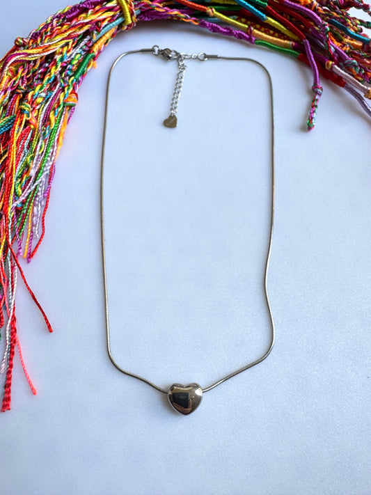 Collana acciaio cuore