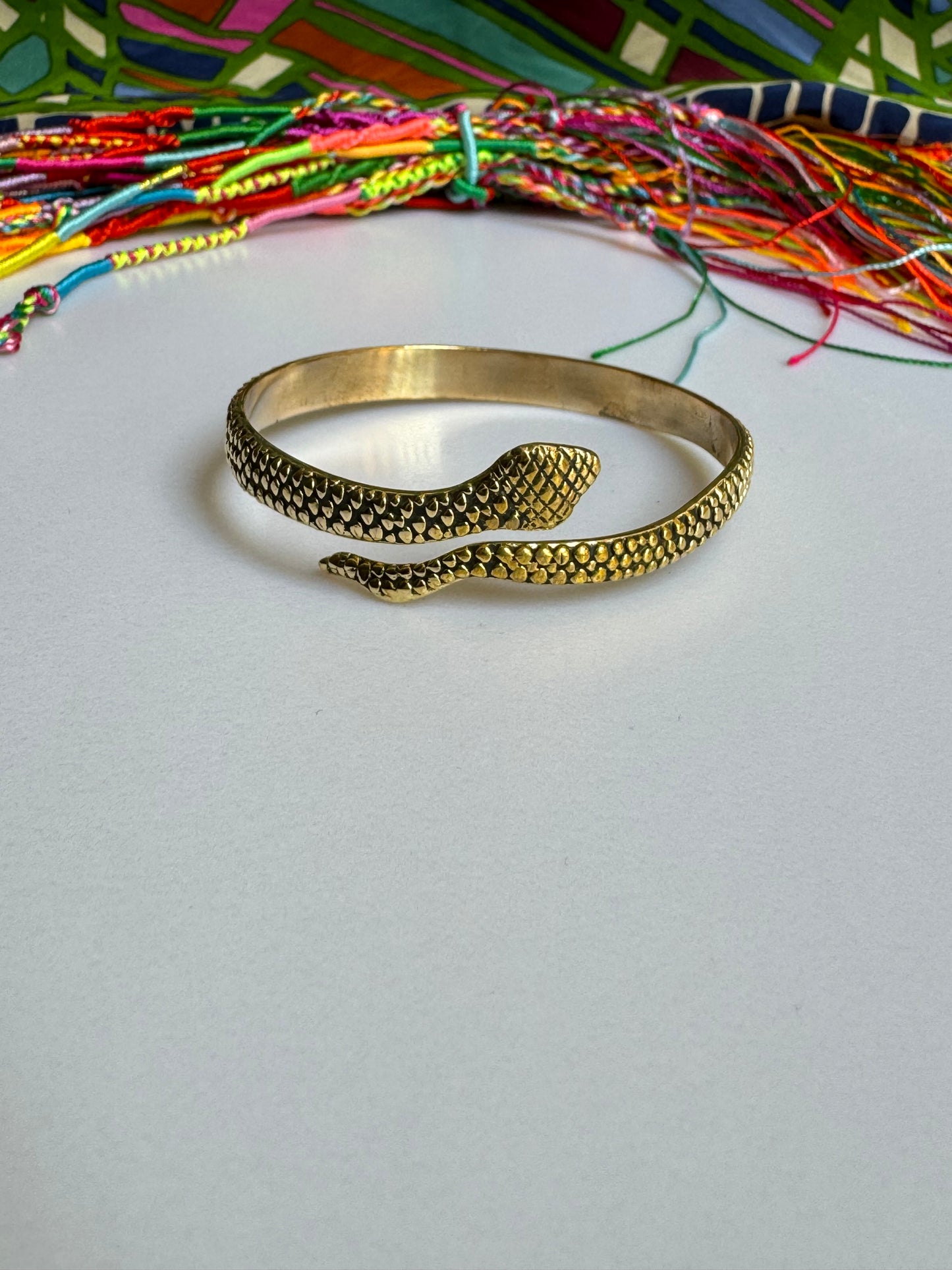 Golden snake boho bracelet