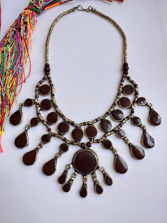 Collana vintage marrone