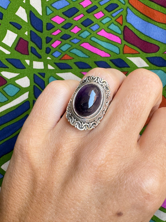 T53 amethyst 925 silver ring