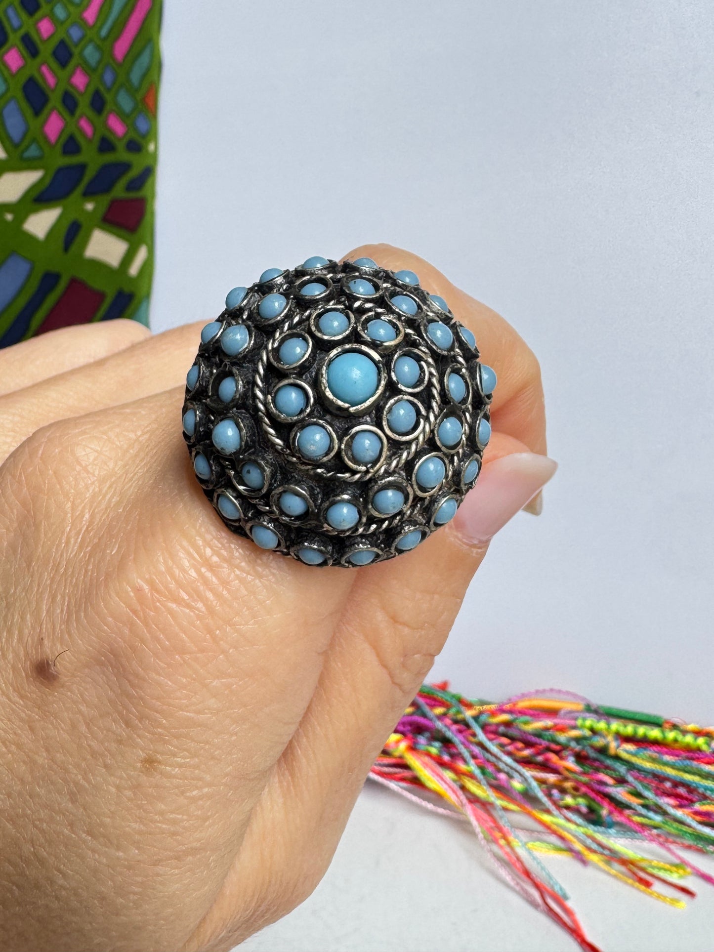 Anello vintage turchese misura 24/25