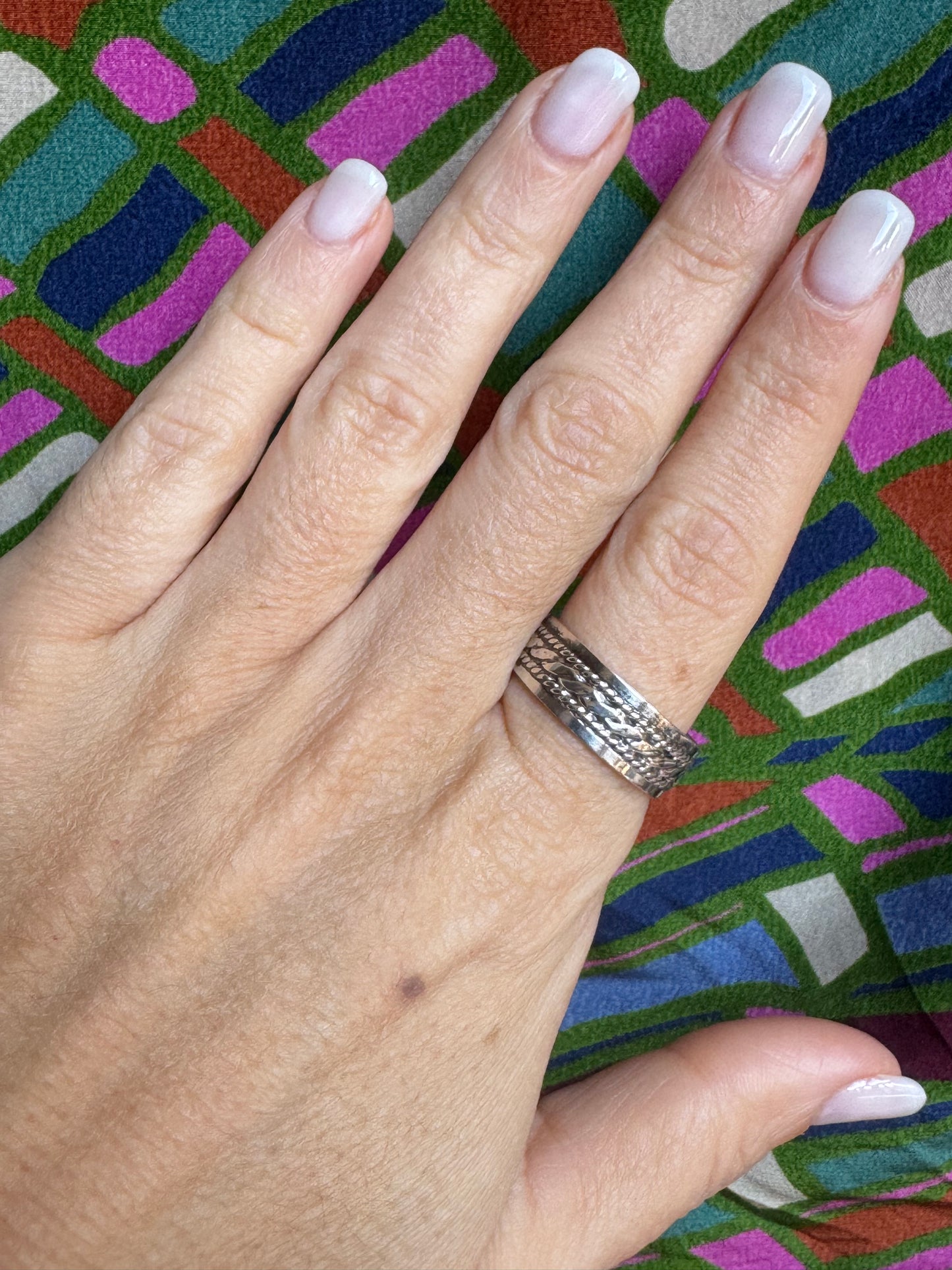 Ringschiene aus 925er Silber, Größe 22 – Z65