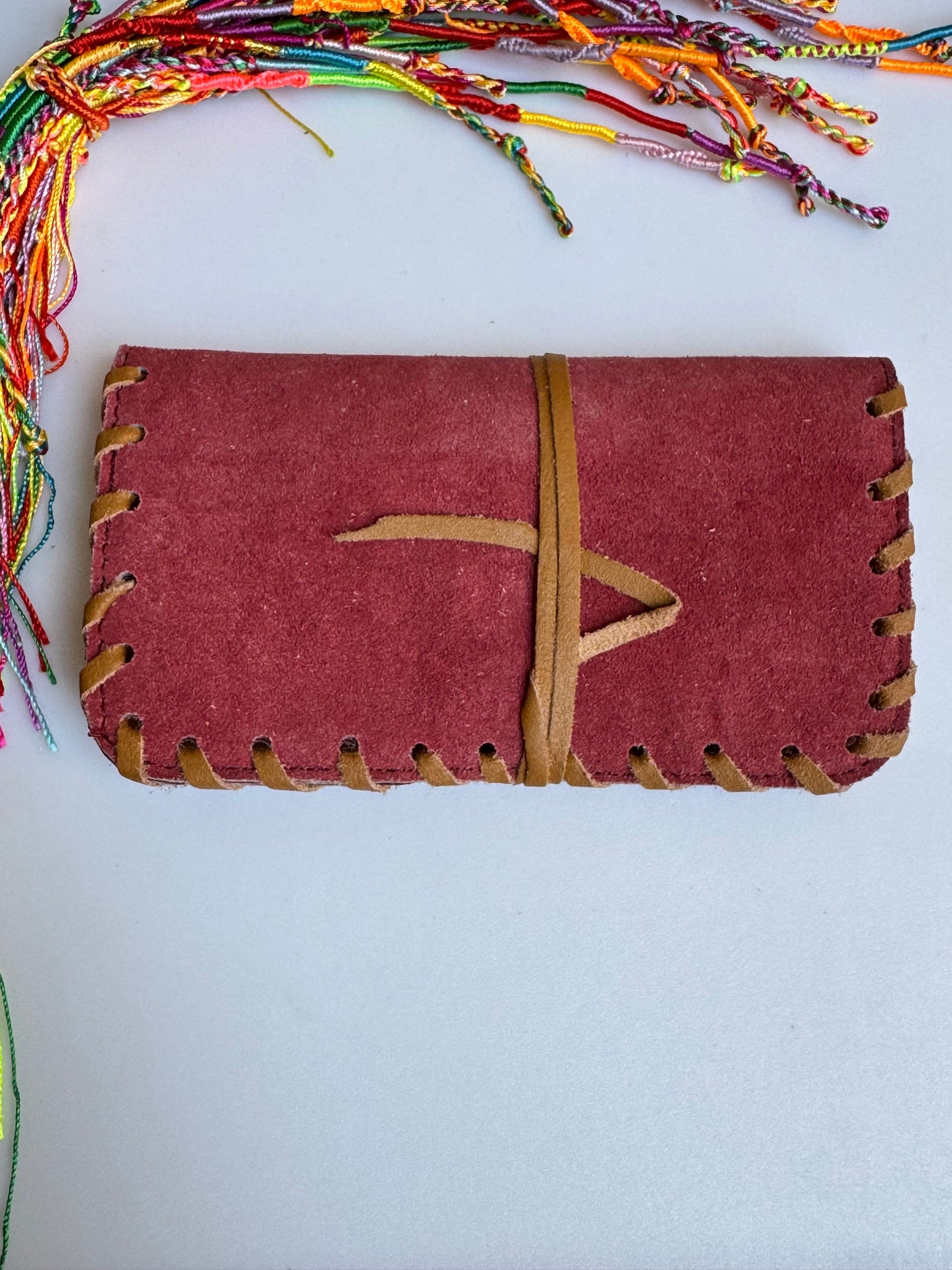 Porta tabacco in pelle 16x9 cm
