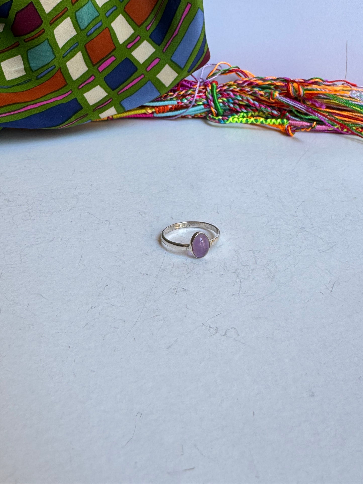 Anello argento 925 ametista misura 16 - 12WE
