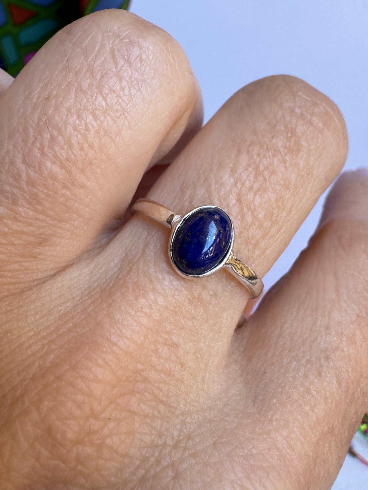 Anello argento925 lapislazzuli misura 16 - 21WE