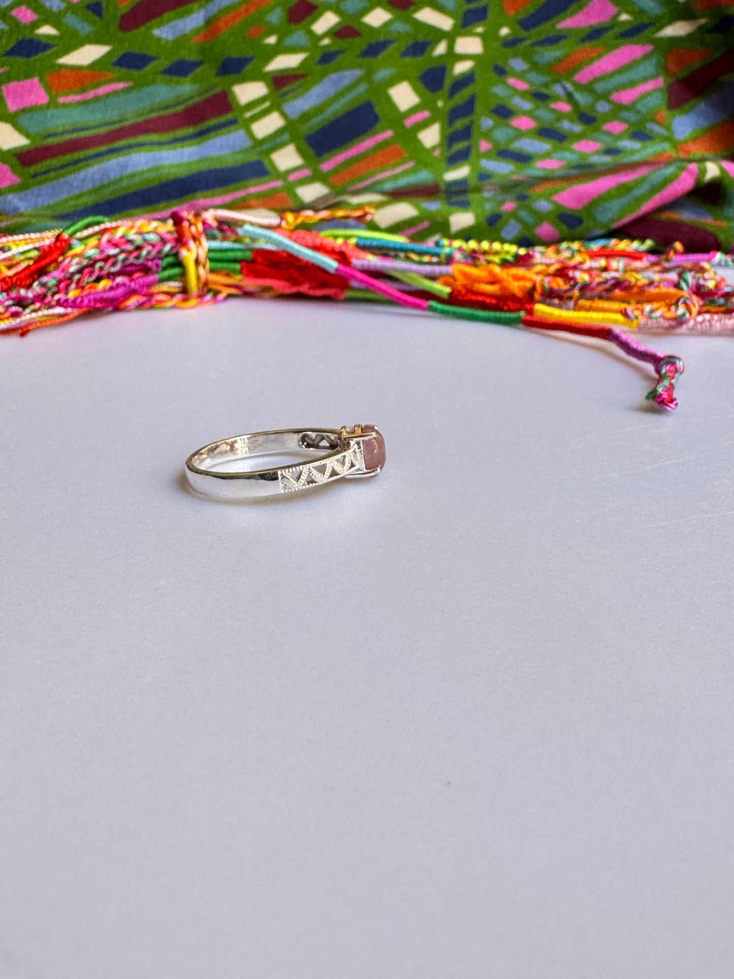 925 Silber Turmalin Ring Größe 19/20 - TA23