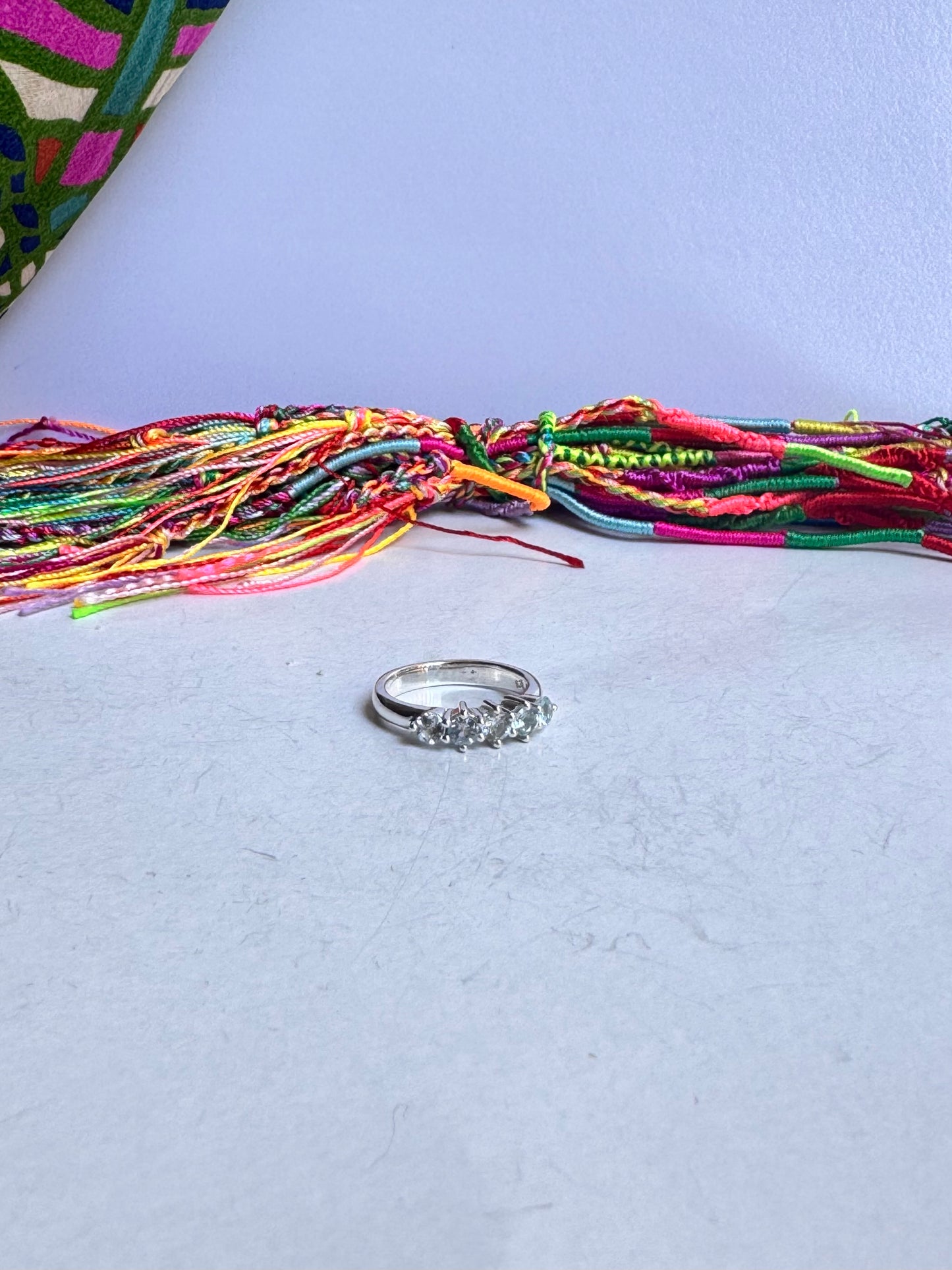 Anello argento 925 acquamarina misura 19 - 7UM