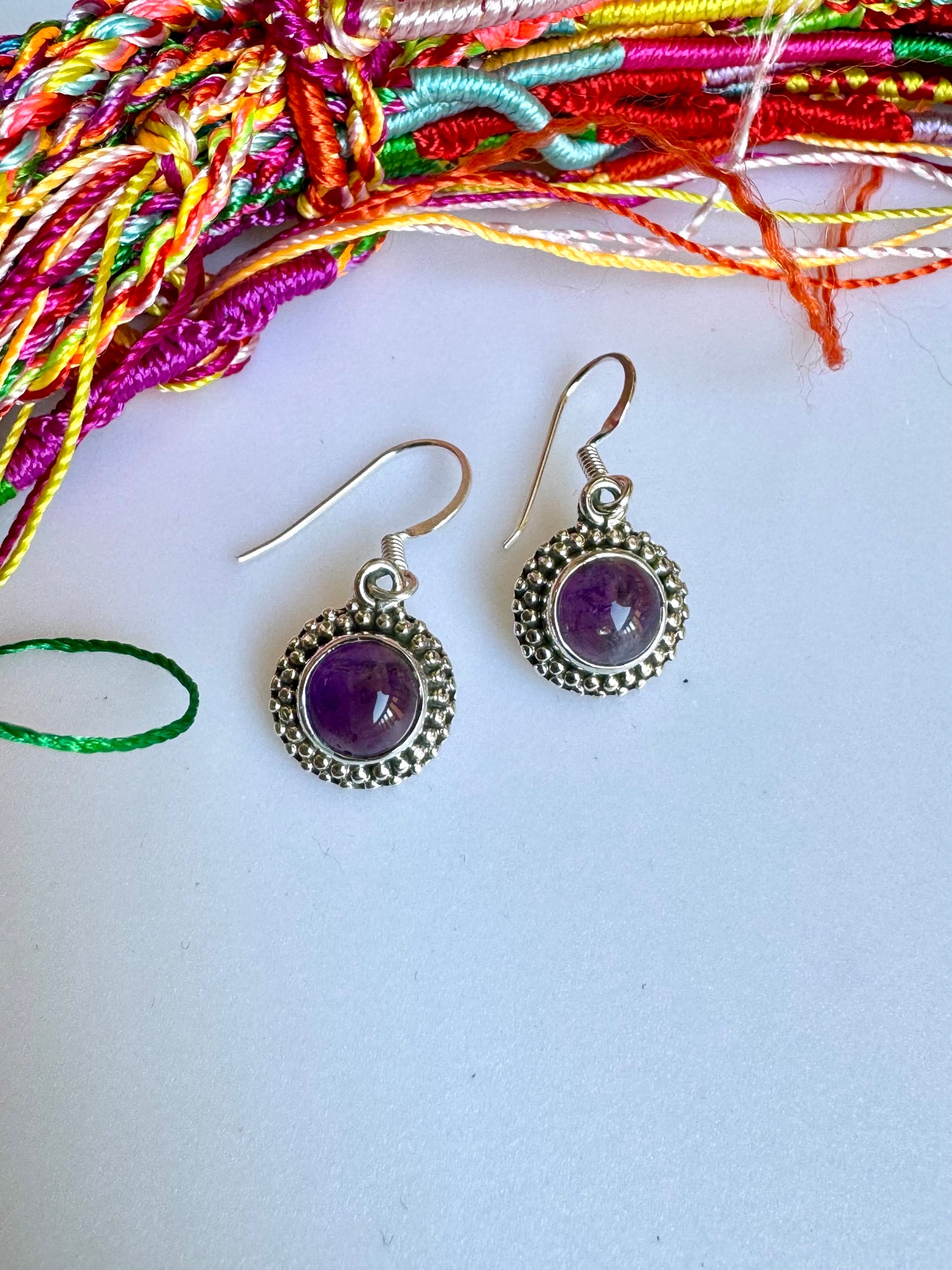 Amethyst 925 silver earrings