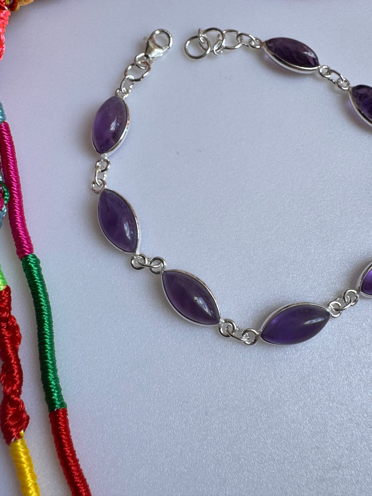 925 silver amethyst bracelet B53