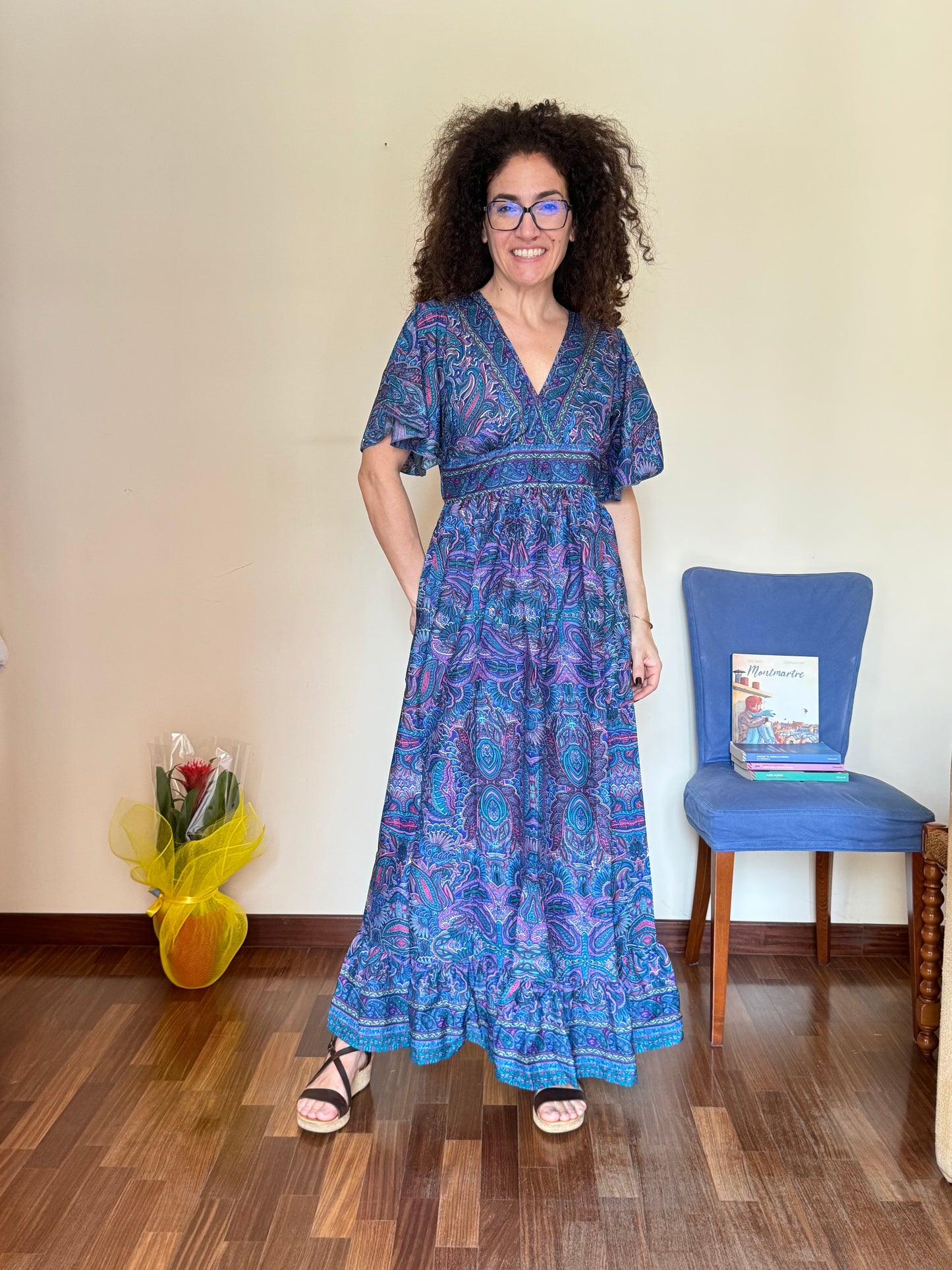 Long boho dress V17