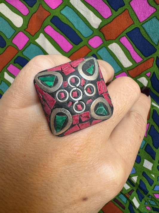 Nepalese mosaic ring
